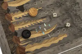 Нарды из карельской берёзы "Щука" Нарды из карельской берёзы "Щука"