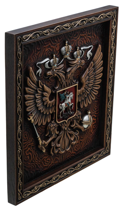 Panel "Coat of Arms of the Russian Federation" (oak)