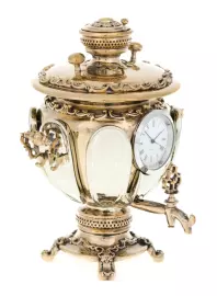 Samovar-clock made of bronze
