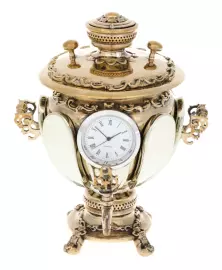 Samovar-clock made of bronze