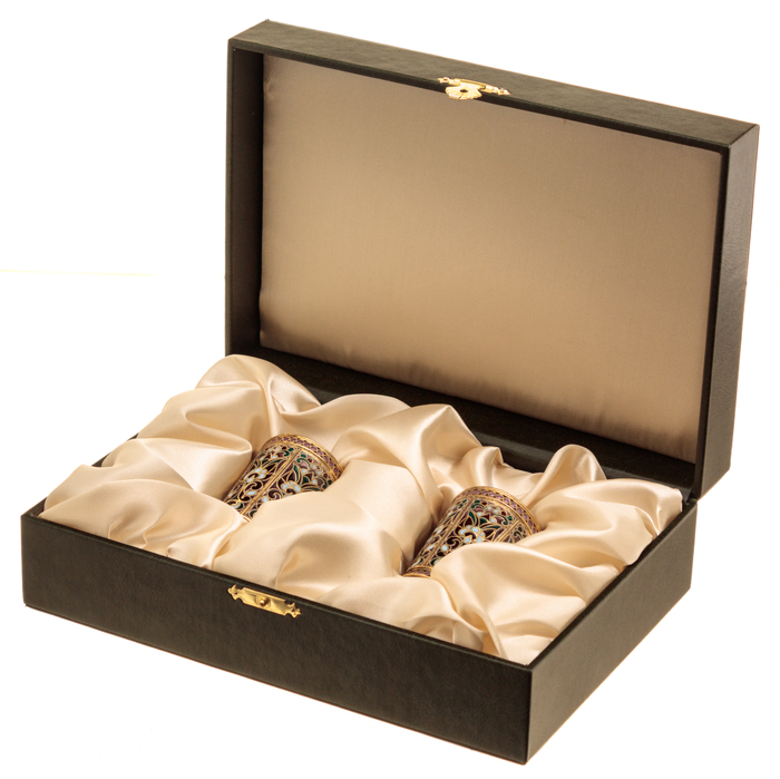 A set of Kaleidoscope glasses with stained glass enamels