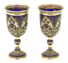 Бокалы "Тюльпаны" пара, золочение