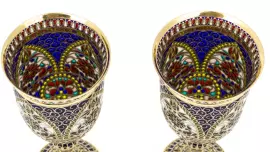 Бокалы "Тюльпаны" пара, золочение