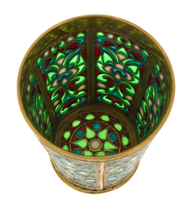 Jasmine stack with stained glass enamels