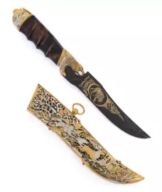 Eagle and Wolf hunting set with stones, Zlatoust