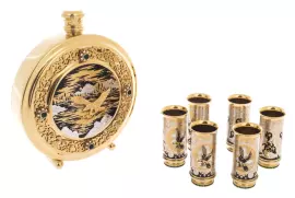 Eagle and Wolf hunting set with stones, Zlatoust