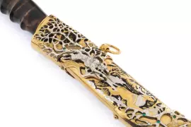 Eagle and Wolf hunting set with stones, Zlatoust