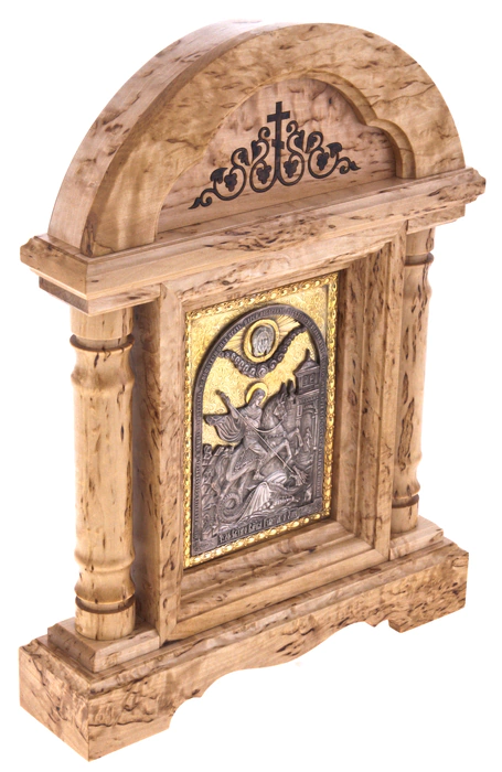 Kiosk "George the Victorious" Karelian birch
