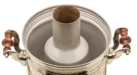 Самовар латунный никелированный "Тетерев" (угольный) Самовар латунный никелированный "Тетерев" (угольный)