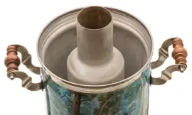 Самовар латунный никелированный "Утро в сосновом бору" Самовар латунный никелированный "Утро в сосновом бору"