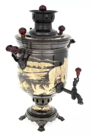 Самовар "Медведь" комбинированный (5 литров)