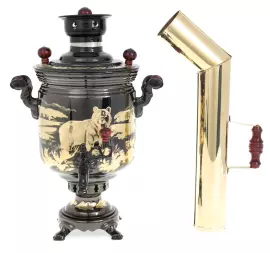 Самовар "Медведь" комбинированный (5 литров)