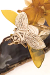 Sculptural composition "Orchid with a beetle"