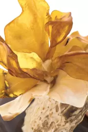 Sculptural composition "Orchid with a beetle"