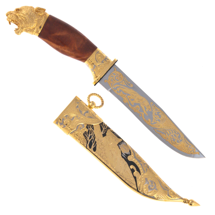 The knife "Bars" with enamels, Zlatoust