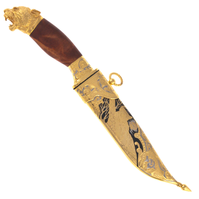 The knife "Bars" with enamels, Zlatoust