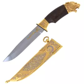 Нож украшенный "Снежный барс" Златоуст