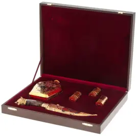 Охотничий набор "Медведь" на 3 персоны, Златоуст Охотничий набор "Медведь" на 3 персоны, Златоуст