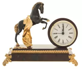 Настольные часы "Вороной" из яшмы, Златоуст