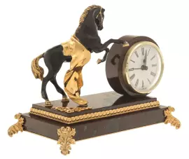 Настольные часы "Вороной" из яшмы, Златоуст