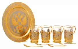 Чайный набор "Патриот" на 4 персоны, Златоуст