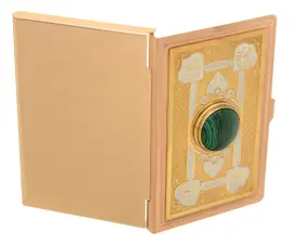 Визитница карманная "Элегант" с малахитом, Златоуст