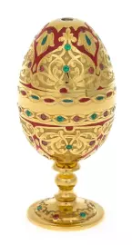 Яйцо-трансформер пасхальное, эмали, алланиты, Златоуст