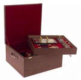 Настольный набор из яшмы "Герб РФ" Златоуст