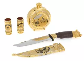 Hunting set "Bear" for 2 persons, Zlatoust