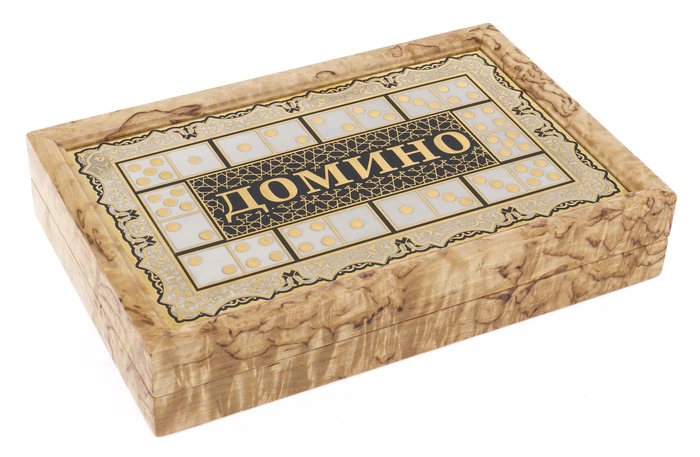 Dominoes made of Karelian birch
