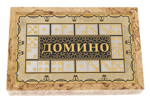 Домино из карельской березы