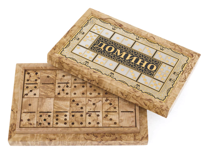 Dominoes made of Karelian birch