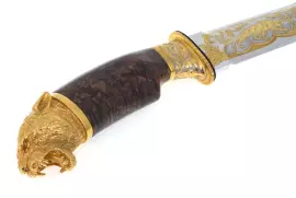 Нож с эмалями "Снежный барс" Златоуст