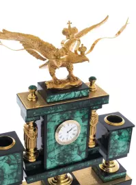 Письменный набор "Орёл" малахит