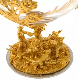 Бокал для коньяка "Охота на медведя" Златоуст