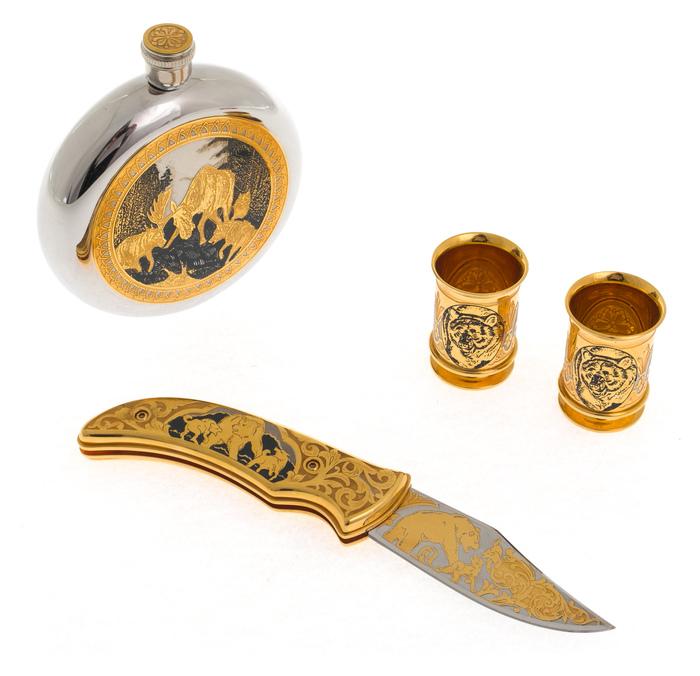 Hunting set "Bear" small, Zlatoust
