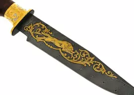 Нож "Волк" дамаск, Златоуст
