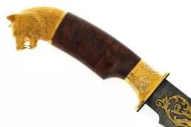 Нож "Волк" дамаск, Златоуст