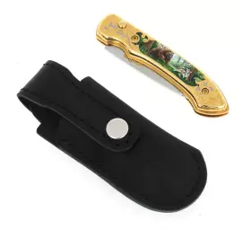 Нож складной с эмалью "Гризли"