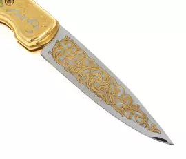 Нож складной с эмалью "Гризли"