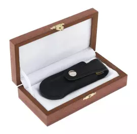 Нож складной с эмалью (рысь, снежный барс)