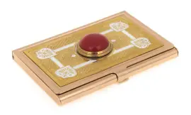 Визитница "Элегант" с кораллом