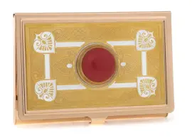 Визитница "Элегант" с кораллом