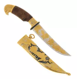 Нож "Орел" (художественное литье, карельская береза)
