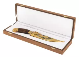 Нож "Орел" (художественное литье, карельская береза)