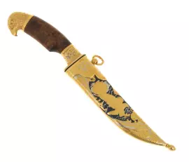 Нож "Орел" (художественное литье, карельская береза)