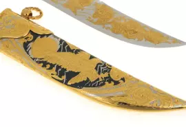 Нож "Орел" (художественное литье, карельская береза)