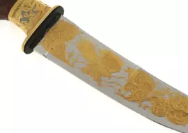 Нож "Орел" (художественное литье, карельская береза)