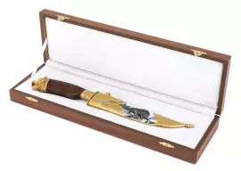 Нож "Тигр на охоте" с эмалями