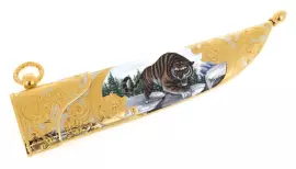 Нож "Тигр на охоте" с эмалями